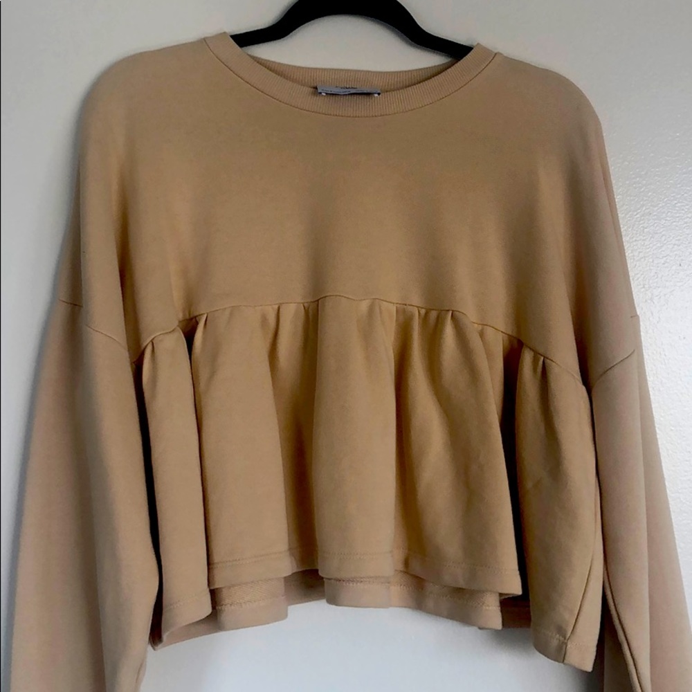 Zara Ruffle long sleeve sweater